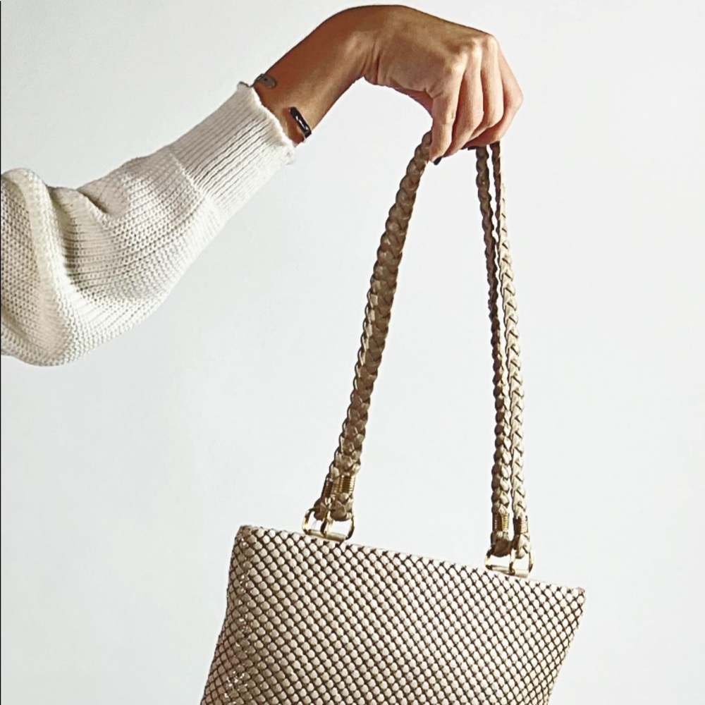 Nude Metal Mesh Purse, New with Tags